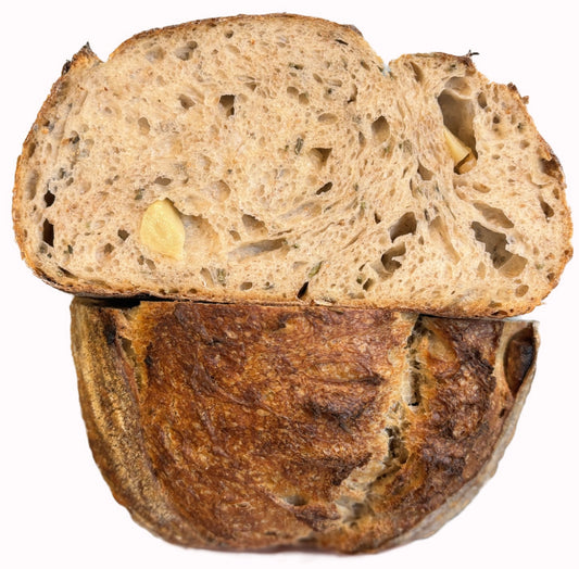 Rosemary & Roasted Garlic Sourdough
